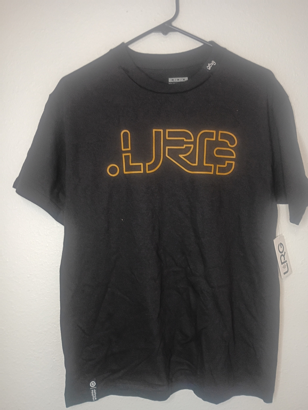 LRG Men’s Black Logo Tee with Gold Graphic